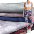 new design polyamide elastane tie dyed double faced interlock water brushed fabric for yoga wear